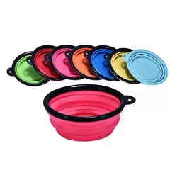 Tigela dobrável para animais de estimação, 350ml, suprimentos para cães, viagem ao ar livre, tigela portátil, tigela de comida universal para cães e gatos, tigela de água - Wolf Magazine