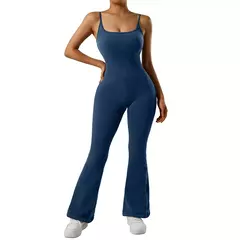 Macacão feminino roupa de uma peça sem mangas o-pescoço bodysuit macacão casual streetwear roupas femininas esportivas - Wolf Magazine