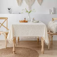 Toalha de mesa de algodão pequena margarida para decoração, estilo coreano, retângulo, para cozinha, casamento, sala de jantar - comprar online