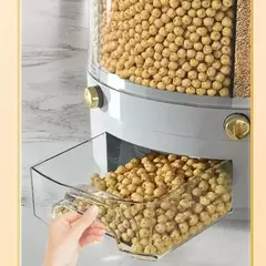 Cozinha Caixa De Armazenamento Com 360 Graus De Rotação, Distribuidor De Arroz, Selado, Cereal Seco, Balde De Grão, À Prova De Umidade, Recipiente De Alimento - Wolf Magazine