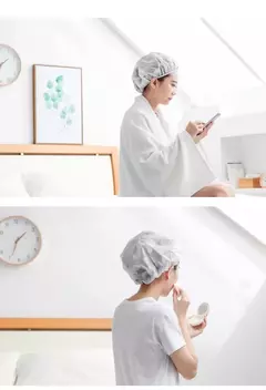 Touca de banho impermeável para mulheres e homens, tampa de cabelo seco, banho, anti-óleo, fumaça, cuidados com os cabelos, casa, 5pcs - Wolf Magazine