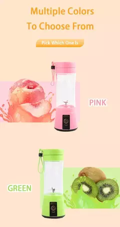Mini Espremedor Recarregável Portátil, Elétrico, 6 Lâminas, Copo De Suco, Liquidificador De Frutas, Cozinha, Pequeno, Automático, Portátil, Smoothie Food, Casa na internet