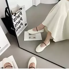 Sapato de balé raso para mulheres, sola macia, casual, ao ar livre, sapato de bailarina, sapatilhas, senhoras, designers, moda - comprar online