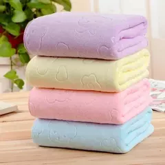 Toalha gravada do banho do urso de Microfiber, absorvente engrossado, macio, fontes do agregado familiar, 70*140 - comprar online