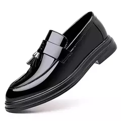 Fotwear-Deslizamento em sapatos de couro para homens, Sapatos Formais De Borla, Respirável Dirigindo Oxfords Preguiçoso, Roupa masculina de escritório, Festa de casamento - comprar online