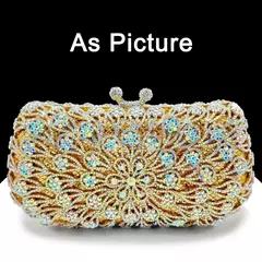 Bolsa De Diamante Para Mulheres, Saco De Noite, Saco De Jantar, Oco De Cristal, Mão De Strass, Festa De Casamento De Luxo, Presente De Natal, Mais Recente - loja online