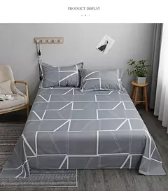 WASART-Geometria Impresso Conjunto de Lençol de Cama de Casal Luxo, 2 Pessoas, Queen e King Size, Super Cozy, Casal na internet