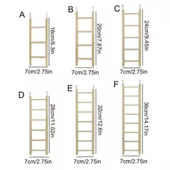 1pc pássaros brinquedo escadas de madeira balanço scratcher poleiro escalada 3/4/5/6 escada gaiola pássaro hamsters papagaio brinquedos pendurado suprimentos para animais de estimação - comprar online