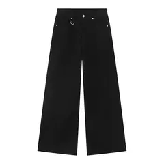 Iefb-Jeans lavado vintage masculino, calças jeans de perna larga, calças masculinas soltas, moda casual de rua angustiada, verão, versátil, 9C354 - loja online