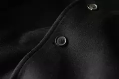 Imagem do Casaco de mistura de lã único masculino Mauroicardi, sobretudo longo preto quente, roupa de alta qualidade, luxo, outono, inverno, 2022