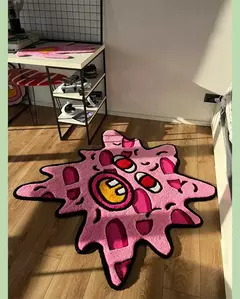 Tapete de pelúcia antiderrapante macio irregular, Tapetes de cabeceira, Decoração criativa da sala de estar, Quarto de estudo simples - Wolf Magazine