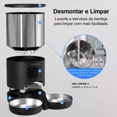 Newpet Comedouro para animais de estimação de 5 litros com microfone Comedouro automático para gatos Dispensador inteligente de ração para cães com temporização WiFi Comedouro quantitativo de aço inoxidável - comprar online