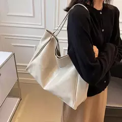 Bolsa de ombro de couro PU de grande capacidade para mulheres, bolsa axilas, moda retrô, crossbody, casual, portátil na internet