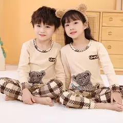 Pijama infantil de manga comprida, pijama de algodão, roupa de bebê menina, pijama infantil, criança, menina, criança, 3-14 anos, inverno - Wolf Magazine