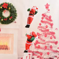 Boneca de Escada Papai Noel, Decoração de Árvore de Natal, Porta Interior, Parede, Pingente, Presentes de Ano Novo - Wolf Magazine