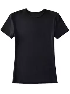 Camiseta feminina com ajuste magro, manga curta apertada, camiseta com gola O, tops básicos de corte sólido, casual, verão na internet