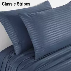 Conjunto de lençóis batilo, 4 peças, luxo, lençol e plano com fronha, conjunto de cama listrado sólido para gêmeo/completo/queen/king size na internet