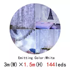 Cortina LED Fairy Lights, Natal Icicle Lights, festa de quarto, jardim, decoração do casamento da família, 220V na internet