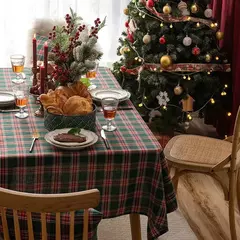 Toalha de mesa quadriculada temática do Natal, adequado para festas banquetes e restaurantes, decoração da cozinha - comprar online