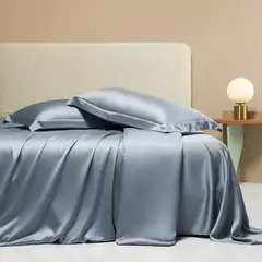 Lanlika Top Grade Natureza 100% Seda Bedding Set Beleza Capa de Edredão Folha Plana Rainha Rei Cama Fronha De Linho Para O Presente Do Sono - Wolf Magazine