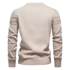 Imagem do AIOPESON Mens Crewneck Pullover Sweater Knitted Cotton Stripped Quality Autumn Winter Warm Sweaters for Men