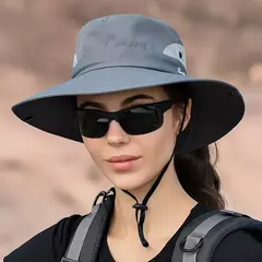 Xinbaoguan-Chapéu De Sol Respirável Ao Ar Livre, Fêmea Rabo De Cavalo, Chapéu De Pescador, Chapéu Dobrável, 100% Poliéster, 9002, Verão