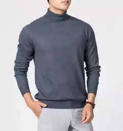 Suéter de gola alta masculino pulôver de cashmere suéteres de gola alta, camisa, roupas para outono e inverno, 2023 - Wolf Magazine