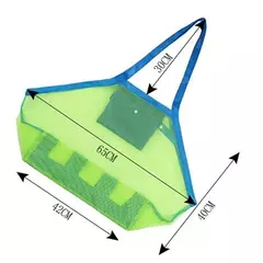 Saco portátil para armazenamento de praia para crianças Cestas de brinquedos dobráveis Sacos de natação ao ar livre Ferramenta de areia impermeável Saco de armazenamento de lixo
