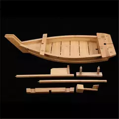 Bandeja De Servindo De Bambu De Barco De Sushi, Placa De Madeira, Travessa Para Restaurante, Decorações De Mesa De Dinning De Casa, Acessórios De Sushi