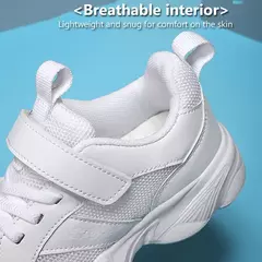 Moda infantil sapatos esportivos respirável estudante preto escola sapatos de caminhada anti-skid meninos e meninas casual tênis de corrida