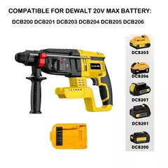 Brushless Electric Hammer Drill, Multifuncional, Rotativa, Sem Fio, Recarregável, Ferramentas Elétricas, Compatível com Makita, Dewalt, Bateria 18V, 26mm na internet