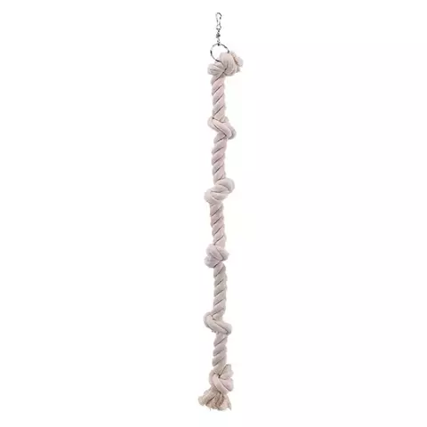 Corda pássaro com nós, papagaio pendurado, brinquedo mastigar para escalada para pássaros pequenos e médios