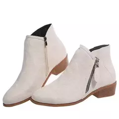 Imagem do Ankle boots com salto quadrado para as mulheres, ankle boots com plataforma, sexy, cáqui, moda, novo, para o outono e inverno, 2024