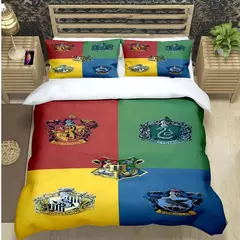 3d quente magia academia harry potter impressão conjuntos de cama suprimentos conjunto consolador adolescentes meninas dos desenhos animados gêmeo único presente do miúdo - loja online