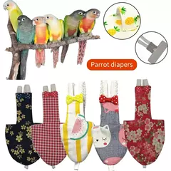 Estilo japonês Sakura Birds Flight Suit, Fralda de papagaio laço, Roupa de fralda para periquito e pombo periquito periquito na internet
