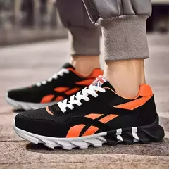 Tênis de corrida respirável masculino, esportes ao ar livre, borda da faca, confortável, casual, moda, novo, 36-48 - loja online