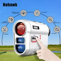 Nohawk golf laser rangefinder usb recarregável com compensação de inclinação para golfista range finder caça monocular