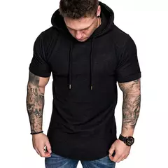 Imagem do MRMT-moletons de manga curta para homens, moletom masculino com capuz casual, moletons monocromáticos, novidade nova, 2022, 2024