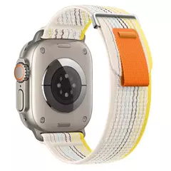 Pulseira de Nylon para Apple Watch, Pulseira Respirável, Ultra 2, 49mm, Série 9, 8, 7, 45mm, 41mm, Esportes para iWatch 6, 5, 4, 3, SE, 44 milímetros, 40 milímetros, 42 milímetros