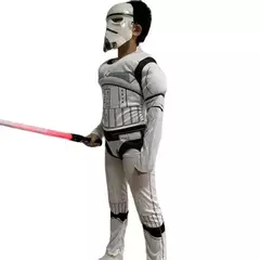 2024 novo traje de guerreiro preto tempestade soldado darth vader anakin skywalker menina guerras rey cosplay festa traje roupas capa máscara - Wolf Magazine