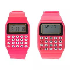 infantil silicone data multiuso calculadora eletrônica relógio pulso