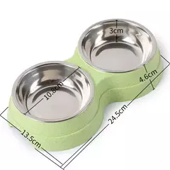 Tigelas duplas para animais de estimação, alimentador de água para comida de cachorro, aço inoxidável, prato para beber, gato, filhote de cachorro, suprimentos de alimentação, acessórios para cães pequenos - comprar online