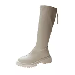 Botas de cavaleiro finas forrado em lã, sapato comprido europeu e americano, novo, outono e inverno, 2021 - comprar online