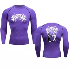 Y2K-Men's Bodybuilding Esporte T-Shirt, Corrida Camisa Secagem Rápida, Tops de Compressão de Manga Longa, Ginásio Camiseta, Fitness Rashgard Apertado na internet