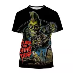 Unisex Return Of The Living Dead 3D Impresso Horror Filme T-Shirt, Moda Casual, - comprar online