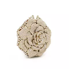 Elegante Flor Noiva Bolsa para Mulheres, Saco De Noite De Strass, Embreagem De Festa Brilhante De Luxo, Designer De Sacos De Moda Diamante - loja online