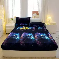 Animal moderno simples impresso fosco cabido folha, tampa de cama do quarto, cama, excluindo fronhas, 1 na internet