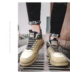 Tênis casual vulcanizado masculino, sola macia, tênis esportivo para caminhada, ao ar livre, masculino, outono - loja online