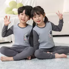 Pijama infantil de manga comprida, pijama de algodão, roupa de bebê menina, pijama infantil, criança, menina, criança, 3-14 anos, inverno - Wolf Magazine