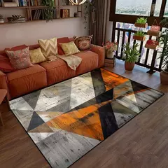 Tapete abstrato antiderrapante geométrico para sala de estar Tapetes de grande - comprar online
